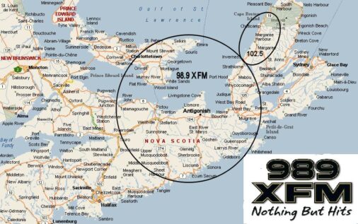 989 XFM Coverage Map