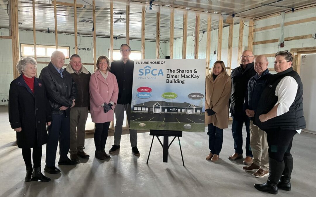 Six Municipalities in Pictou County Pledge $224,000 in Capital Funding for New SPCA facility in Stellarton